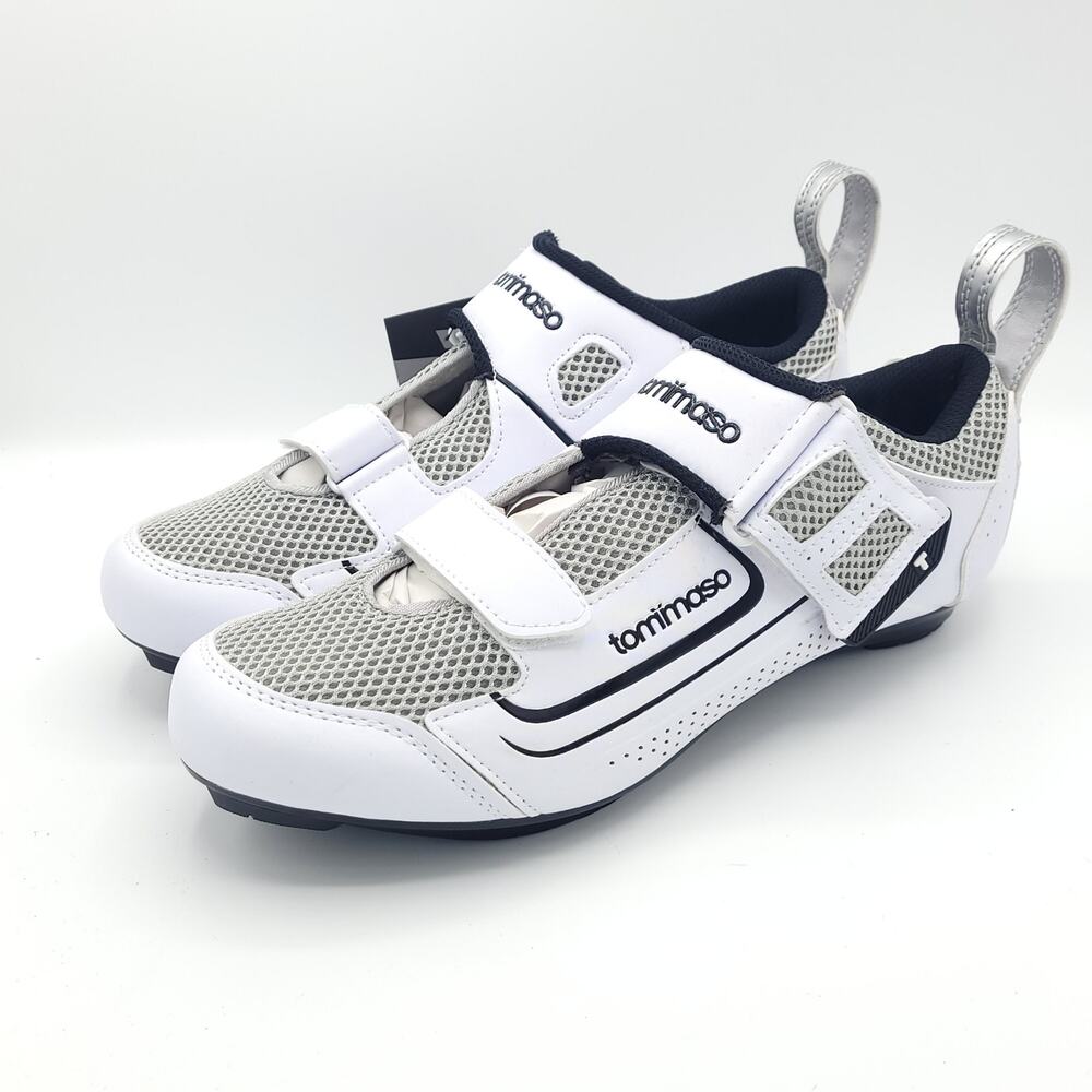 NEW Tommaso Veloce 100 Cycling Shoes  Size 8 Peloton Compatible white